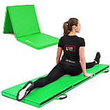 Мат гімнастичний Hop-Sport HS-065FM м'який з липучкою 5см зелений, фото 2