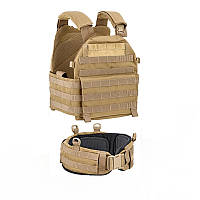 Жилет тактичний Defcon5 Carrier Vest з поясом у комплекті (Coyote tan)