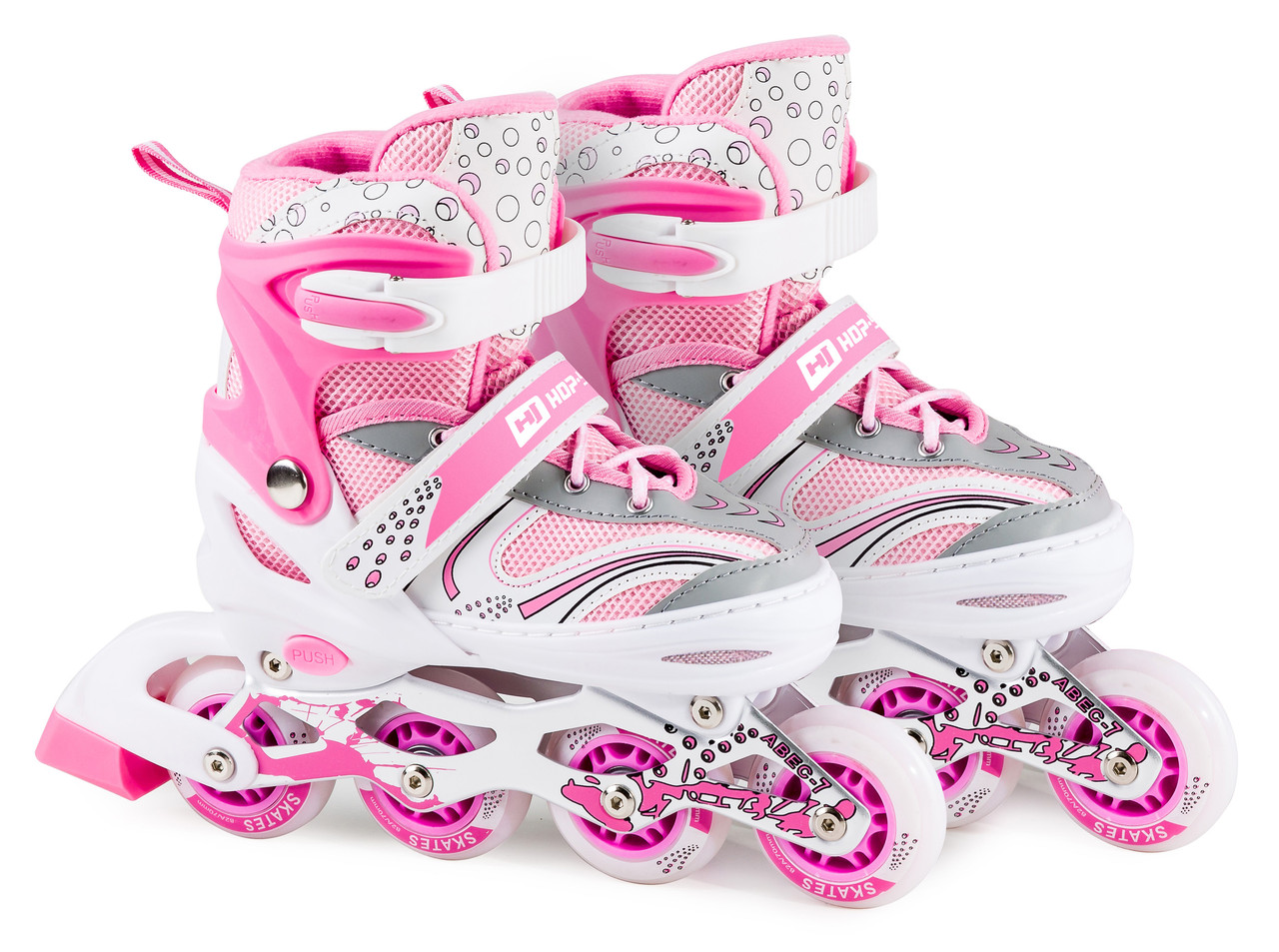 Роликові ковзани 3в1 Hop-Sport HS-8101 Speed M (розмір) рожеві, фото 1