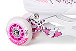 Роликові ковзани 3в1 Hop-Sport HS-8101 Speed M (розмір) рожеві, фото 5