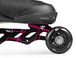 Роликові ковзани 3в1 Hop-Sport HS-903 Motion S (розмір) Чорно-рожеві, фото 7