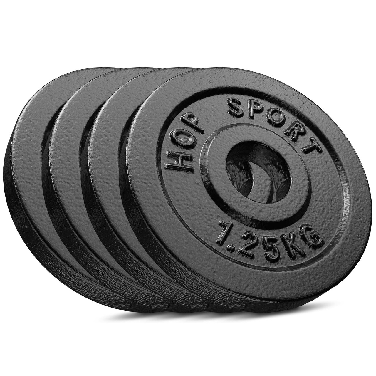 Сет із металевих дисків Hop-Sport Strong 4x1,25 кг Диски (Млинці) для Штанги і Гантелей диски на штангу гриф, фото 1