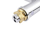 Змішувач для раковини у ванній Kroner KRM Elbe - C010 кран для умивальника одноважільний, фото 5