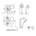 Змішувач для ванної Kroner KRM Elbe-N060 одноважільний змішувач для ванної з лійкою для душу, фото 3
