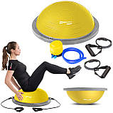 Балансувальна півсфера Hop-Sport HS-L058 жовта, фото 4