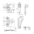 Змішувач для умивальника Kroner KRM Ems - C060 Кран зі змішувачем для ванної кімнати, фото 2