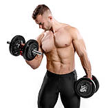 Гантелі металеві Hop-Sport New 2 х 10 кг з рукавичками, фото 5