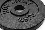 Гантелі металеві Hop-Sport New 2 х 10 кг з рукавичками, фото 6