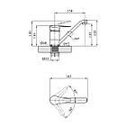 Змішувач для раковини на кухню і у ванну Agua Sevilla-C010 Кран для умивальника якісний, фото 2