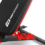 Набір Hop-Sport Premium 173 кг з лавою HS-1095, штангами та гантелями, фото 2