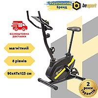 Велотренажер магнитный Besport BS-1006B GAINER Черно-желтый, Кардиотренажер велотренажер для дома до 125 кг