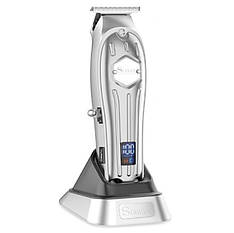 Професійний тример для стрижки та окантовки Surker Сordless Silver Turbo (SK-1613-SL)