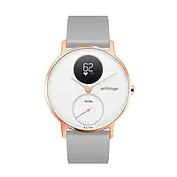 Смарт-часы Withings Steel HR Watch 36mm White Rose Gold with Grey Silicone Band