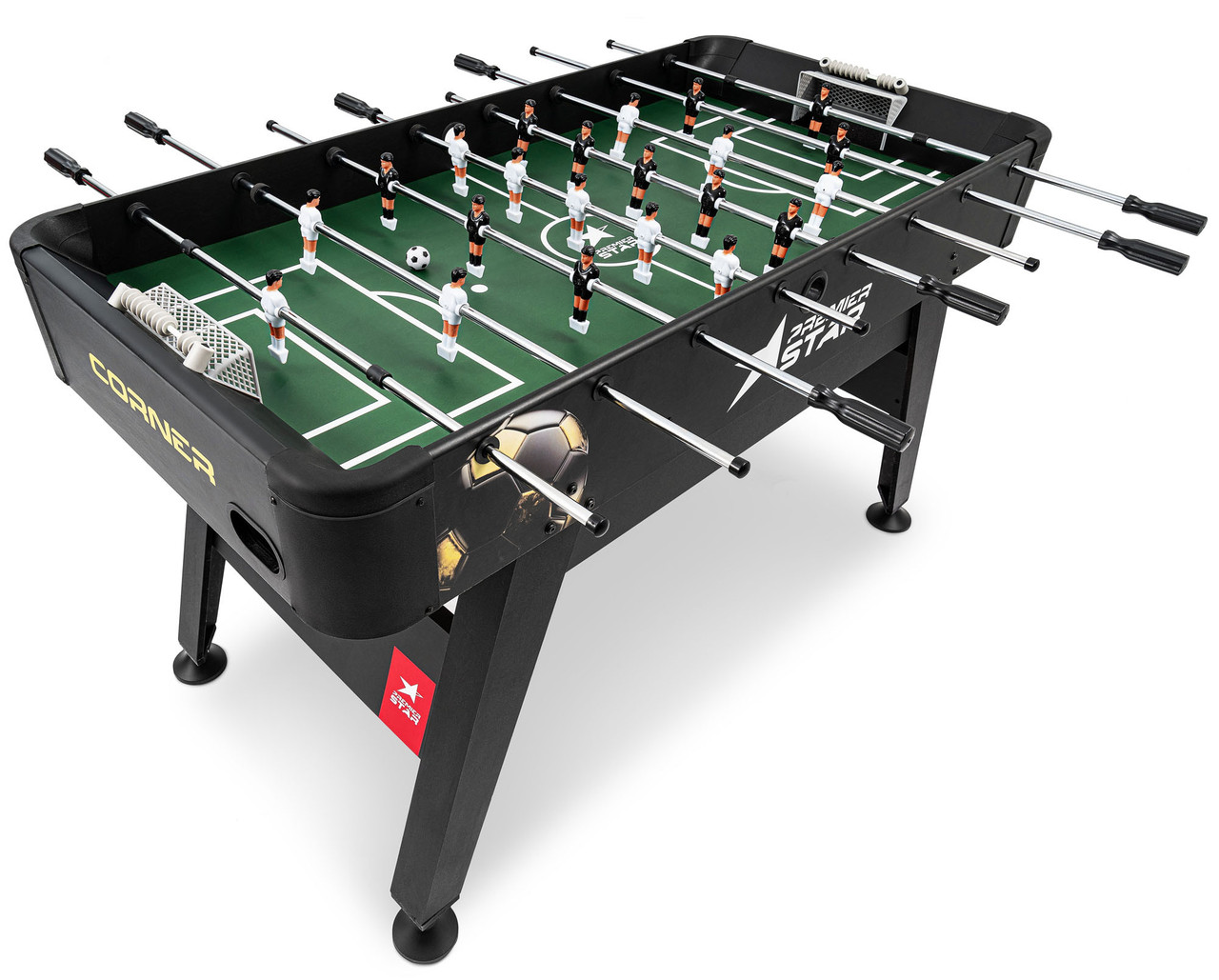 Настільний футбол Hop-Sport Corner чорно-золотистий, фото 1
