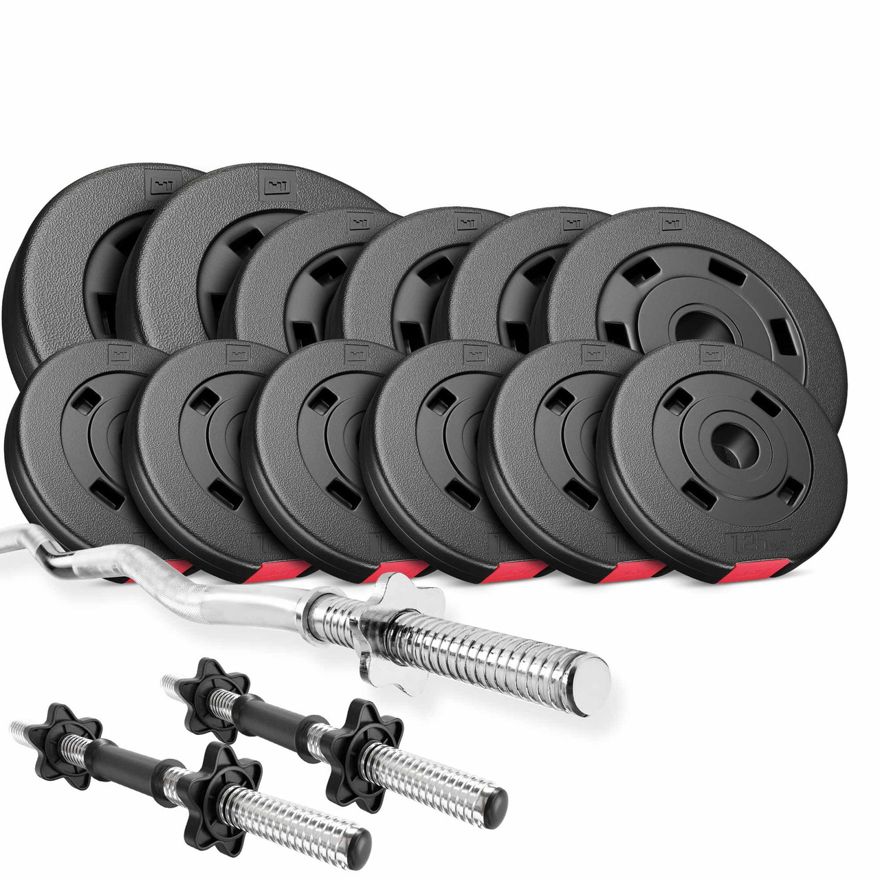 Набір Hop-Sport Premium 36 кг зі штангою та гантелями, фото 1