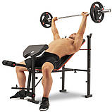 Набір Hop-Sport Premium 105 кг з лавою HS-1055, штангами та гантелями, фото 6