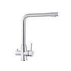 Мийка в кухню Kroner KRP Gebürstet 5843 HM 3,0/1,0 мм із сушінням і змішувачем Kroner ESG038 в комплекті, фото 7