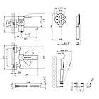 Крани Kroner, набір KRP-ESG060 для ванни з ручною лійкою, ESG010 для умивальника та ESG035 для мийки, фото 3