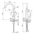 Набір кранів для дому Kroner: душова система ESG063, змішувач для кухні ESG035 та для раковини ESG010, фото 6