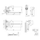 Змішувач для ванної з лійкою і краном Kroner KRP Konstante - C071 якісний Кран для ванни і раковини, фото 2