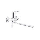 Змішувач для ванної з лійкою і краном Kroner KRP Konstante - C071 якісний Кран для ванни і раковини, фото 3