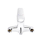 Змішувач для ванної з лійкою і краном Kroner KRP Konstante - C071 якісний Кран для ванни і раковини, фото 4