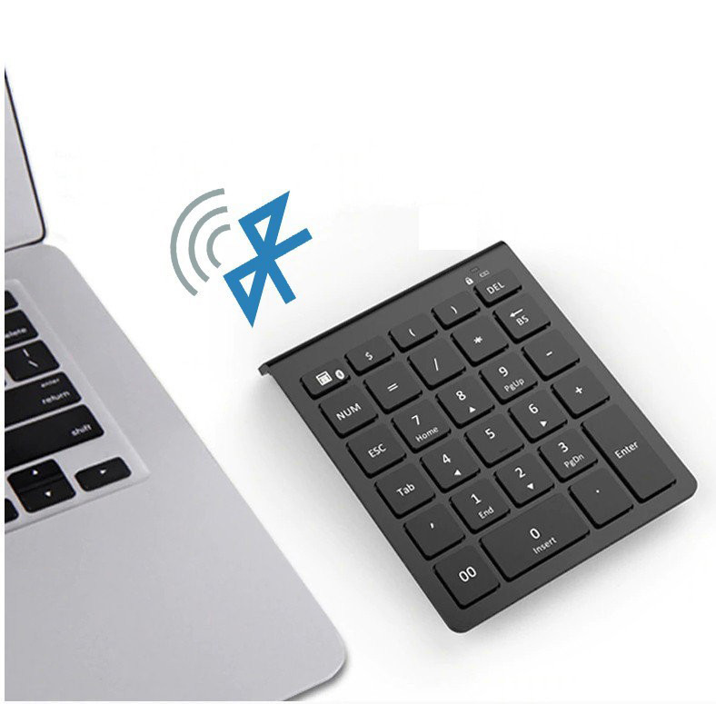 Цифрова клавіатура безпровідна bluetooth 28 клавіш. Bluetooth числова клавіатура на батарейках, фото 1