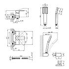 Змішувач для душу Kroner KRP Harz - C050 якісний змішувач у ванну з душем, фото 2