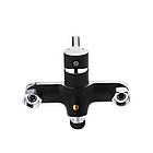 Змішувач для ванни Kroner KRP Essen SCH070 чорний настінний матовий з лійкою для ручного душу, фото 4