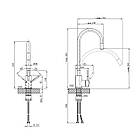 Раковина для кухні Kraft 7848 АR світла глибока, мийка побутова кухонна з гнучким змішувачем, набір, фото 7