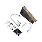 Раковина для кухні Kraft 7848 АR світла глибока, мийка побутова кухонна з гнучким змішувачем, набір, фото 8