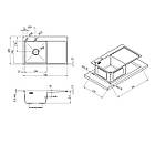 Раковина на кухню Kroner KRP Gebürstet 7849LHM 3,0/1,0 мм з нержавіючої сталі прямокутна, фото 3