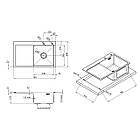 Раковина кухонна Kroner KRP Gebürstet 7849RHM 3,0/1,0 мм з нержавіючої сталі прямокутна, фото 3