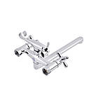 Змішувач Kroner KRP Royce C072 глянсовий з довгим поворотним виливом з латуні з лійкою для ручного душу, фото 3