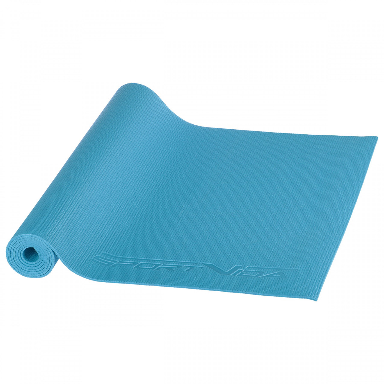 Килимок спортивний SportVida PVC 4 мм для йоги та фітнесу SV-HK0051 Blue