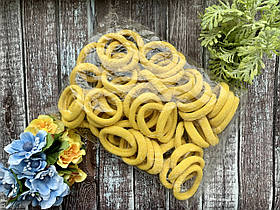 Гумка Калуш 4 см, 50 шт/уп люрекс жовтого кольору