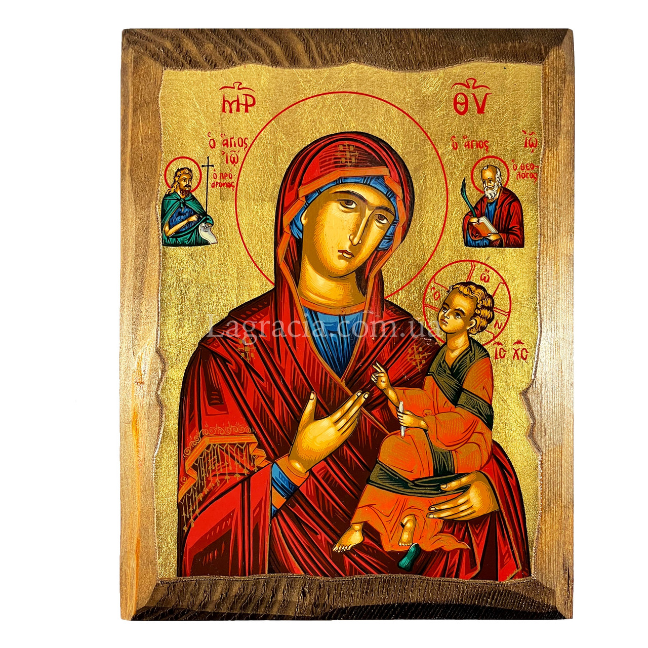 Дерев'яна ікона Божа Матір Скоропослушниця 23,5 Х 28,5 см