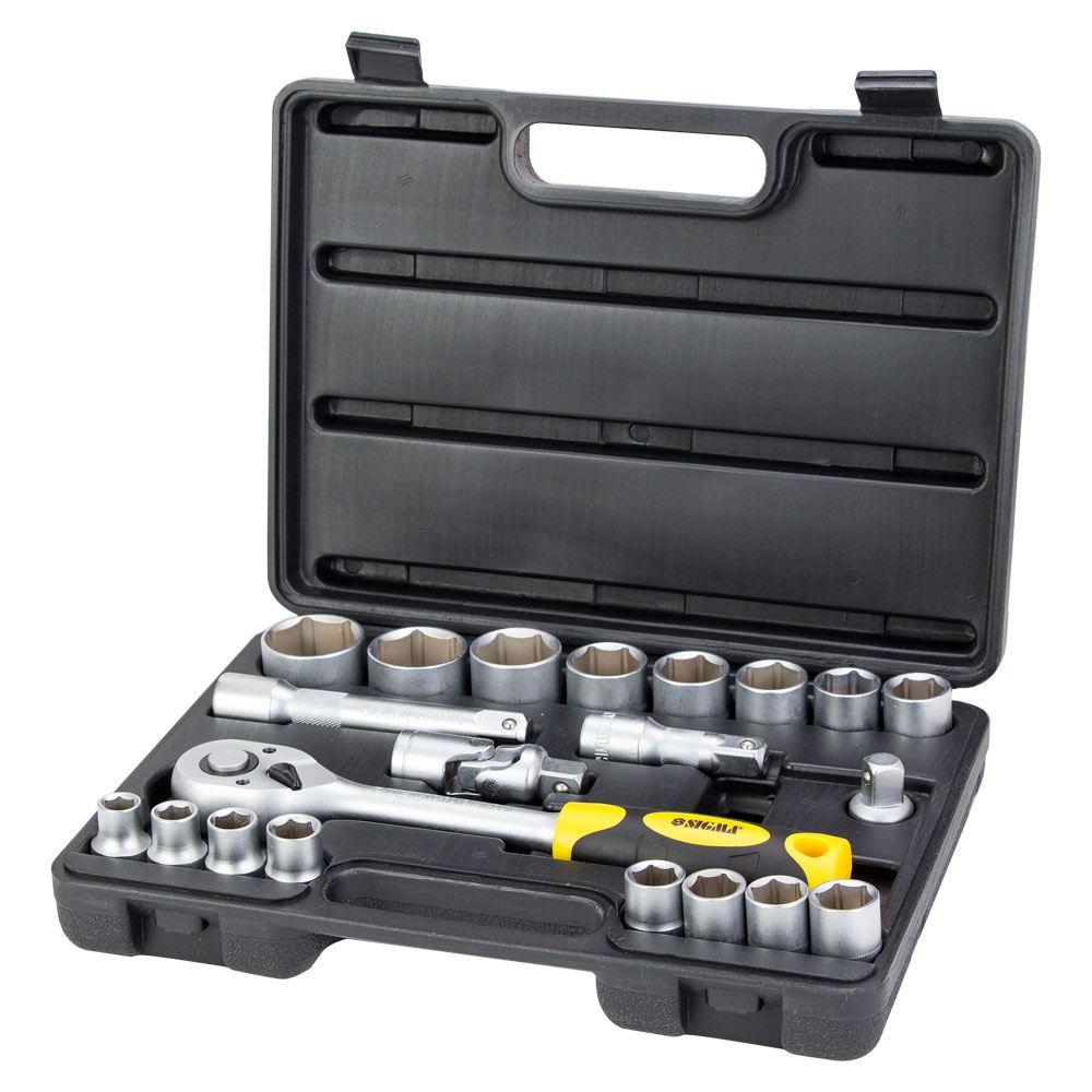 Набір насадок торцевих 1/2" 21 шт. CrV mid SIGMA (6003721)