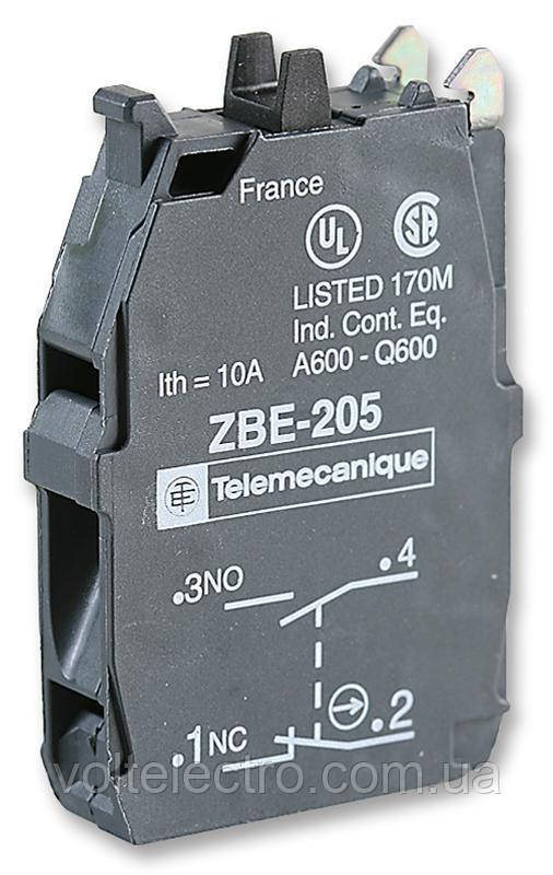 Контактний блок подвійний 1HO+1Н3 10A SE XB5 XB4