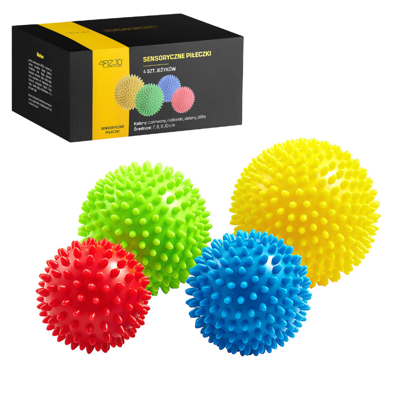 Масажні м'ячі з шипами 4FIZJO Spike Balls 4 шт 4FJ0115