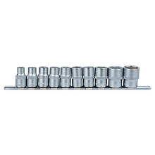 Набір насадок шестигранних 1/2" на планці 10 шт. CrV SIGMA (6003681)