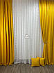 Штори мікровелюр тканина №344 diamond, колір жовтий, в спальню, зал, кімнату, комплект 2 штори, фото 3