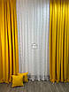 Штори мікровелюр тканина №344 diamond, колір жовтий, в спальню, зал, кімнату, комплект 2 штори, фото 4