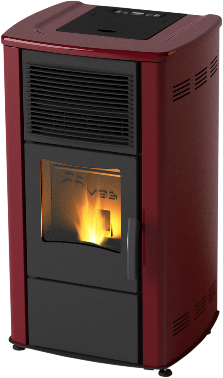 Камін-піч тривалого горіння на пелетах MBS PELLET бордо — 8,5 кВт, фото 1
