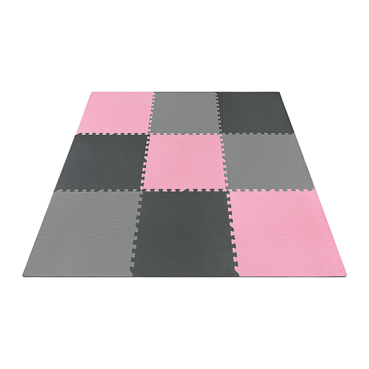 Мат-пазл (ласточкин хвіст) 4FIZJO Mat Puzzle EVA 180 x 180 x 1 cм 4FJ0157 Black/Grey/Pink