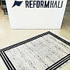 Круглий килим з бахромою 120*120 см біло-чорний REFORM CARPET Trend 1311, у вітальню, спальню, ванну, фото 5