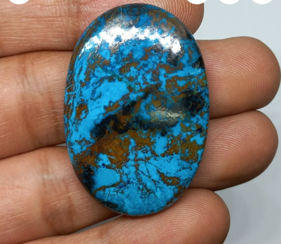 Хризоколла 72 карати 28×40×6мм, фото 1