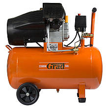 Компресор V 2.2 кВт 386 л/хв 8бар 50 л (2 крани) GRAD (7043935)