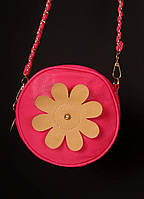Жіноча кругла сумка клатч, рожева