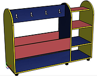 Стенка контейнер для хранения спортивного инвентаря на роликах ST-063-1